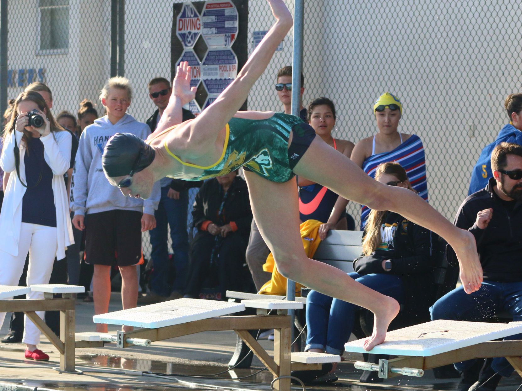Sierra Pacific swims past Corcoran